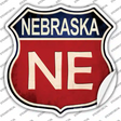 Nebraska Novelty Highway Shield Sticker Decal