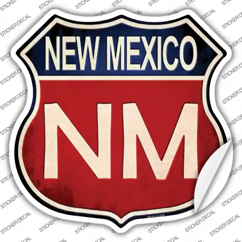 New Mexico Novelty Highway Shield Sticker Decal