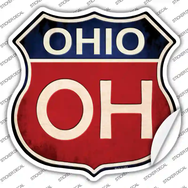 Ohio Novelty Highway Shield Sticker Decal