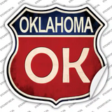Oklahoma Novelty Highway Shield Sticker Decal