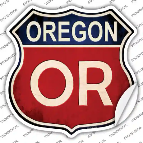 Oregon Novelty Highway Shield Sticker Decal