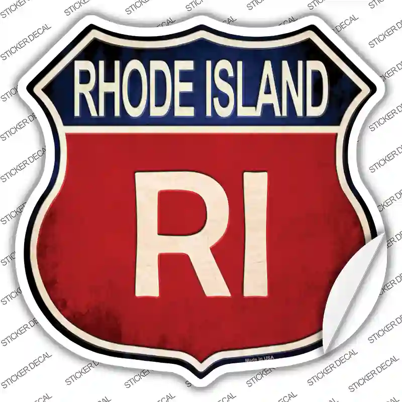 Rhode Island Novelty Highway Shield Sticker Decal