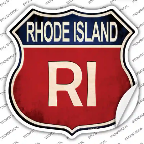 Rhode Island Novelty Highway Shield Sticker Decal