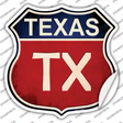 Texas Novelty Highway Shield Sticker Decal