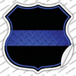 Thin Blue Line Novelty Highway Shield Sticker Decal