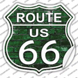 Route 66 Green Brick Wall Novelty Highway Shield Sticker Decal