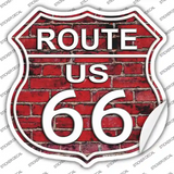 Route 66 Red Brick Wall Novelty Highway Shield Sticker Decal