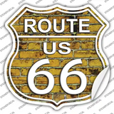 Route 66 Yellow Brick Wall Novelty Highway Shield Sticker Decal