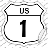 US Highway 1 Novelty Highway Shield Sticker Decal