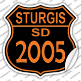 Sturgis SD 2005 Novelty Highway Shield Sticker Decal