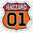 Rebel Hazzard 01 Novelty Highway Shield Sticker Decal