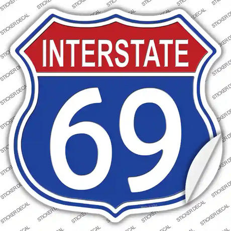 Interstate 69 Novelty Highway Shield Sticker Decal