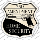 Pistol Home Security Novelty Highway Shield Sticker Decal