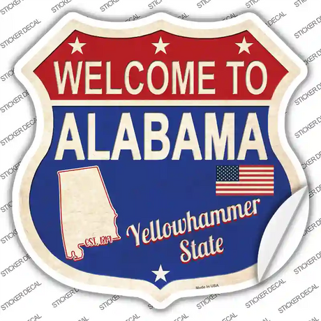 Alabama Established Novelty Highway Shield Sticker Decal