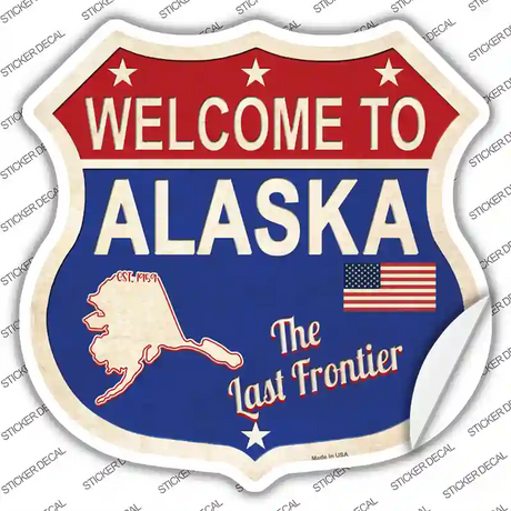 Alaska Established Novelty Highway Shield Sticker Decal
