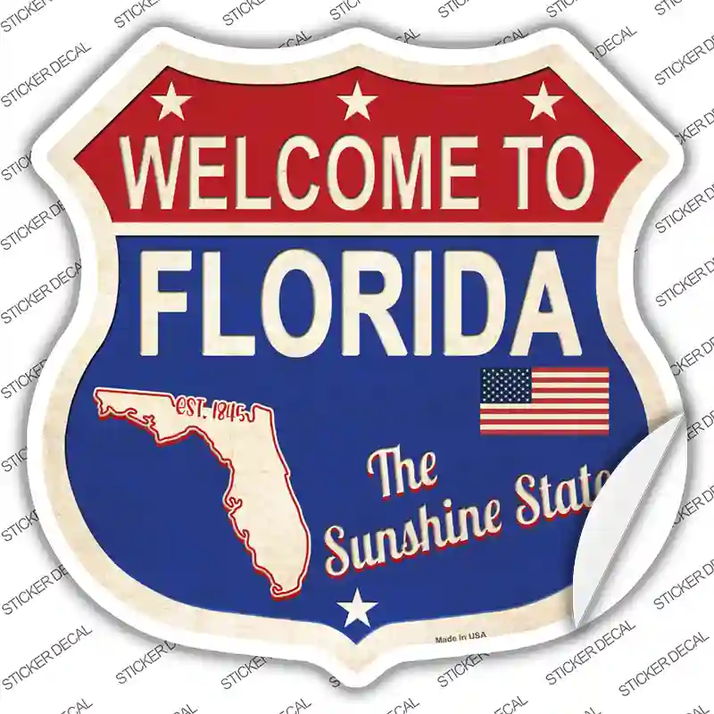 Florida Established Novelty Highway Shield Sticker Decal