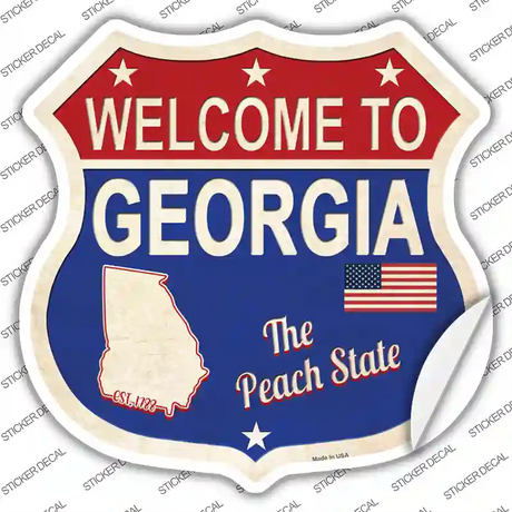 Georgia Established Novelty Highway Shield Sticker Decal