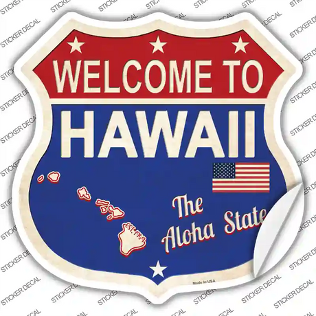 Hawaii Established Novelty Highway Shield Sticker Decal