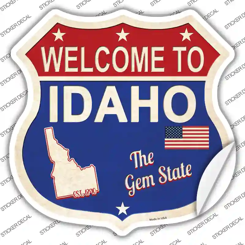 Idaho Established Novelty Highway Shield Sticker Decal
