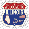 Illinois Established Novelty Highway Shield Sticker Decal