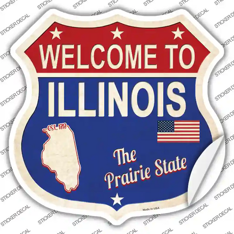 Illinois Established Novelty Highway Shield Sticker Decal