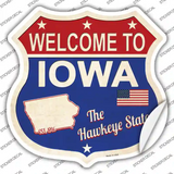 Iowa Established Novelty Highway Shield Sticker Decal