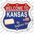 Kansas Established Novelty Highway Shield Sticker Decal