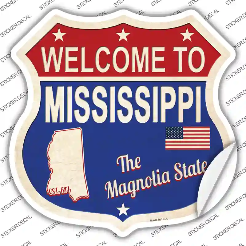 Mississippi Established Novelty Highway Shield Sticker Decal