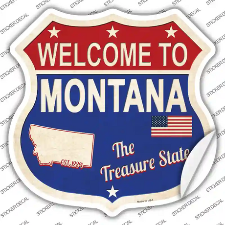 Montana Established Novelty Highway Shield Sticker Decal