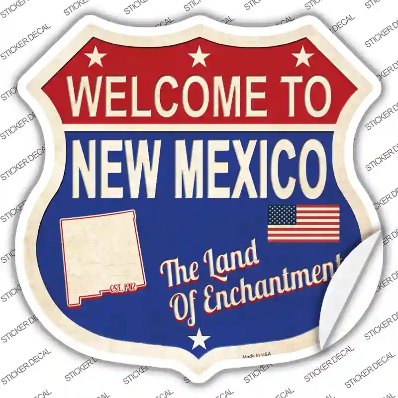 New Mexico Established Novelty Highway Shield Sticker Decal