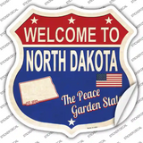 North Dakota Established Novelty Highway Shield Sticker Decal
