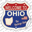 Ohio Established Novelty Highway Shield Sticker Decal