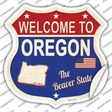 Oregon Established Novelty Highway Shield Sticker Decal