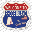 Rhode Island Established Novelty Highway Shield Sticker Decal