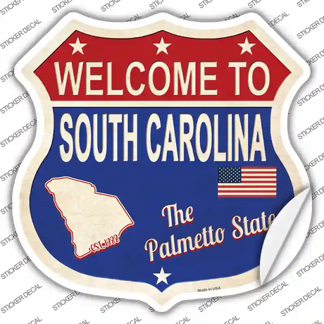 South Carolina Established Novelty Highway Shield Sticker Decal