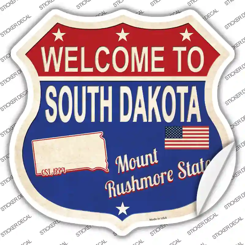 South Dakota Established Novelty Highway Shield Sticker Decal