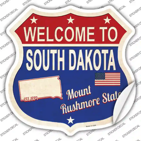 South Dakota Established Novelty Highway Shield Sticker Decal