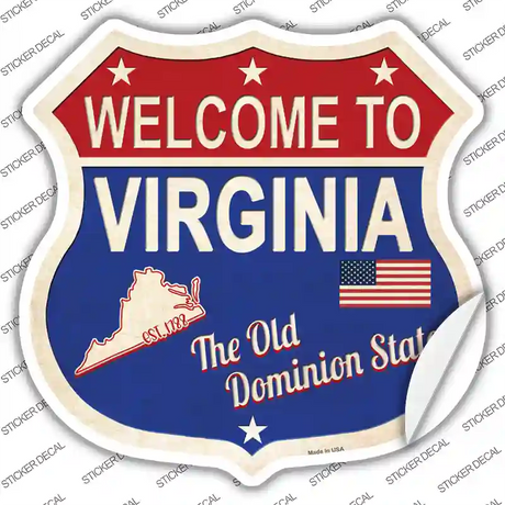 Virginia Established Novelty Highway Shield Sticker Decal