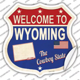 Wyoming Established Novelty Highway Shield Sticker Decal