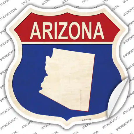 Arizona Silhouette Novelty Highway Shield Sticker Decal