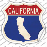 California Silhouette Novelty Highway Shield Sticker Decal