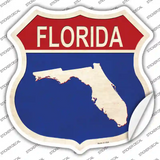 Florida Silhouette Novelty Highway Shield Sticker Decal
