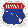 Hawaii Silhouette Novelty Highway Shield Sticker Decal