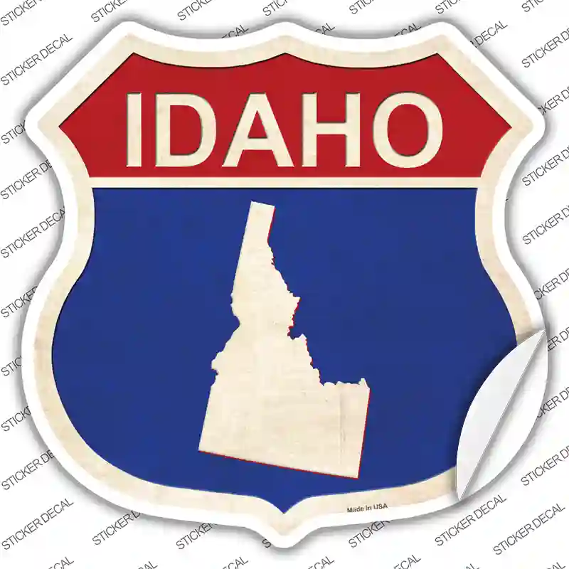 Idaho Silhouette Novelty Highway Shield Sticker Decal
