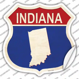 Indiana Silhouette Novelty Highway Shield Sticker Decal
