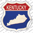 Kentucky Silhouette Novelty Highway Shield Sticker Decal