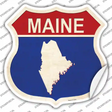 Maine Silhouette Novelty Highway Shield Sticker Decal