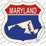 Maryland Silhouette Novelty Highway Shield Sticker Decal