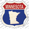 Minnesota Silhouette Novelty Highway Shield Sticker Decal