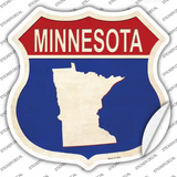 Minnesota Silhouette Novelty Highway Shield Sticker Decal
